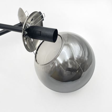 Brilagi - Piestiprināma griestu lampa MALIVA 4xE14/15W/230V matēts hroms/dūmaina