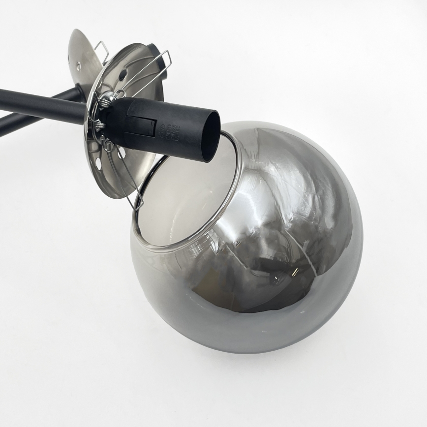 Brilagi - Piestiprināma griestu lampa MALIVA 4xE14/15W/230V matēts hroms/dūmaina
