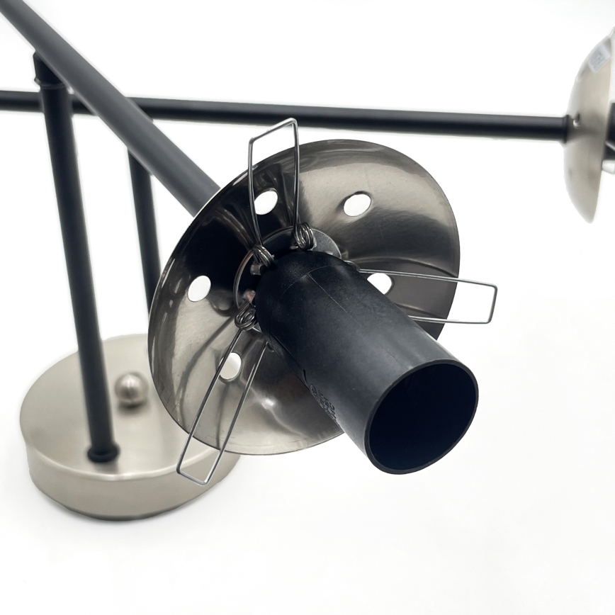 Brilagi - Piestiprināma griestu lampa MALIVA 4xE14/15W/230V matēts hroms/dūmaina