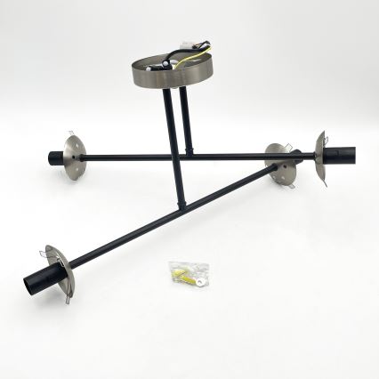 Brilagi - Piestiprināma griestu lampa MALIVA 4xE14/15W/230V matēts hroms/dūmaina