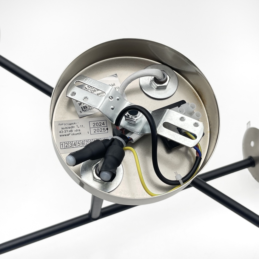 Brilagi - Piestiprināma griestu lampa MALIVA 4xE14/15W/230V matēts hroms/dūmaina