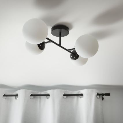 Brilagi - Piestiprināma griestu lampa MALONY, 4xE14/20W/230V, melna