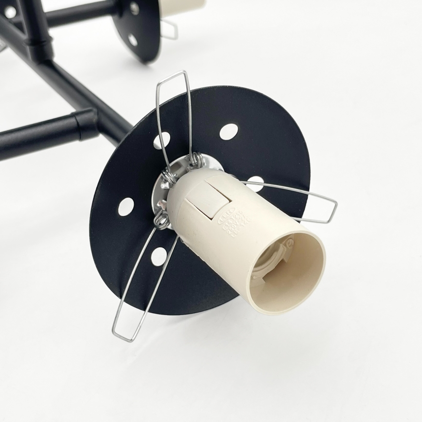 Brilagi - Piestiprināma griestu lampa MALONY, 4xE14/20W/230V, melna