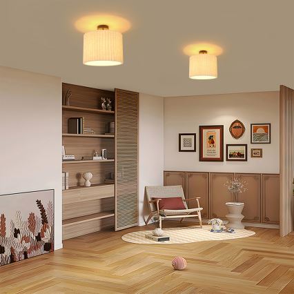 Brilagi - Piestiprināma griestu lampa NORDIC WAVE 1xE27/15W/230V Ø 32 cm lina/melna