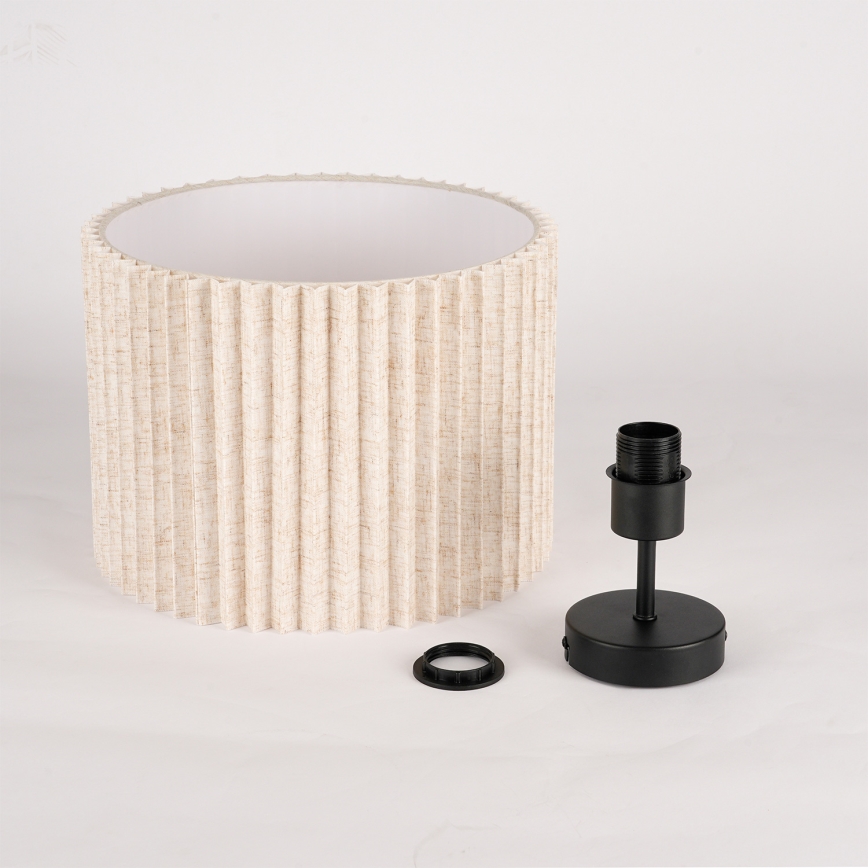 Brilagi - Piestiprināma griestu lampa NORDIC WAVE 1xE27/15W/230V Ø 32 cm lina/melna