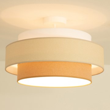 Brilagi - Piestiprināma griestu lampa RESNA 1xE27/60W/230V Ø 40 cm krēmīga/bēša