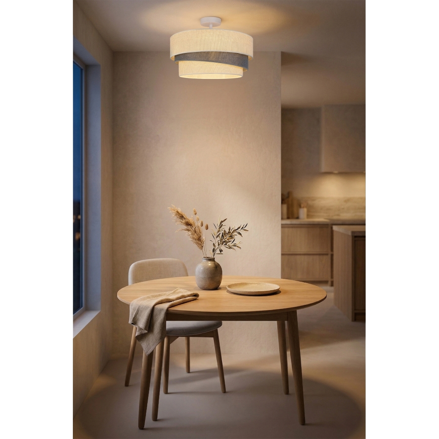 Brilagi - Piestiprināma griestu lampa TRIO 1xE27/60W/230V Ø 40 cm krēmkrāsaina/pelēka
