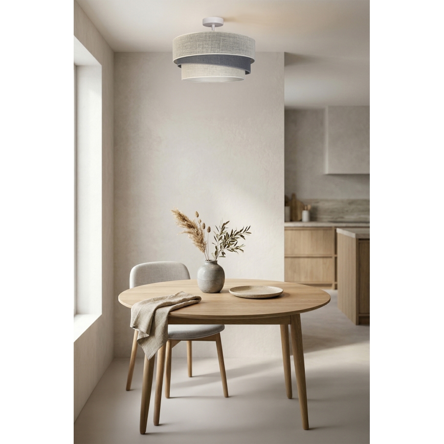 Brilagi - Piestiprināma griestu lampa TRIO 1xE27/60W/230V Ø 40 cm krēmkrāsaina/pelēka