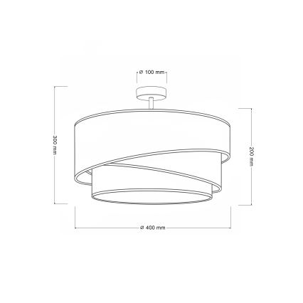 Brilagi - Piestiprināma griestu lampa TRIO 1xE27/60W/230V Ø 40 cm krēmkrāsaina/pelēka