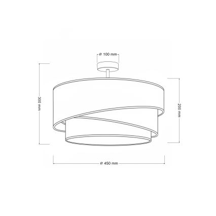 Brilagi - Piestiprināma griestu lustra ARROW 1xE27/60W/230V, Ø 45 cm, bēša