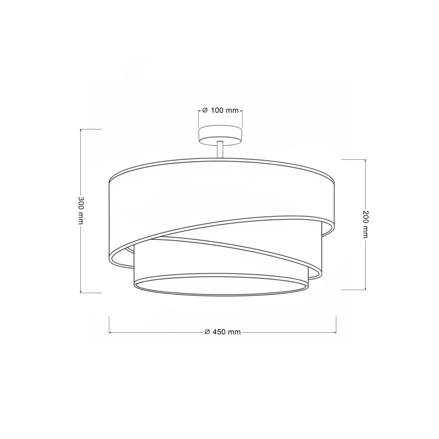 Brilagi - Piestiprināma griestu lustra ARROW 1xE27/60W/230V, Ø 45 cm, bēša