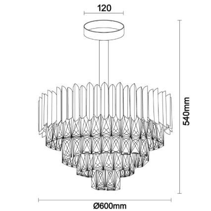 Brilagi - Piestiprināma griestu lustra CARLOS 9xE14/40W/230V Ø 60 cm