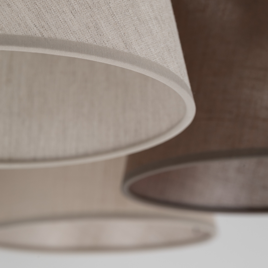 Brilagi - Piestiprināma griestu lustra LATTE 5xE27/15W/230V priežu/mix