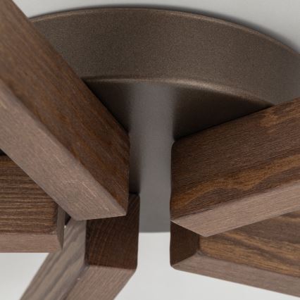 Brilagi - Piestiprināma griestu lustra LATTE 5xE27/60W/230V priežu/mix