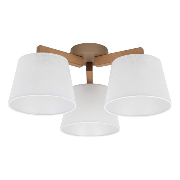 Brilagi - Piestiprināmā griestu lustra LATTE SABIA 3xE27/15W/230V priede/balta