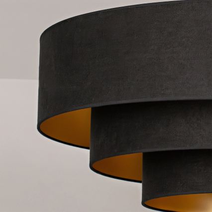 Brilagi - Piestiprināma griestu lustra LUNETA 3xE27/60W/230V Ø 80 cm melna/zelta