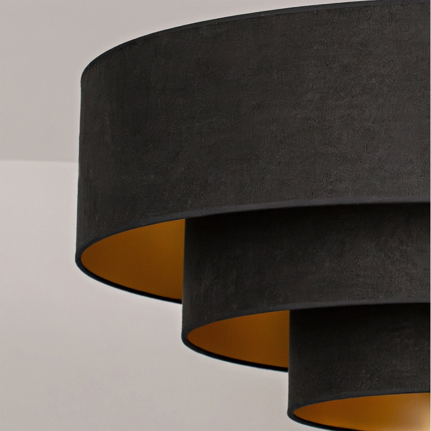 Brilagi - Piestiprināma griestu lustra LUNETA 3xE27/60W/230V Ø 80 cm melna/zelta