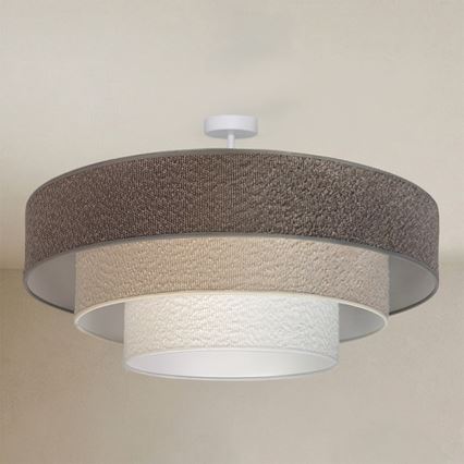 Brilagi - Piestiprināma griestu lustra LUNETA 3xE27/60W/230V Ø 80 cm pelēka/krēmkrāsaina/balta