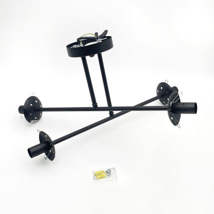 Brilagi - Piestiprināma griestu lustra MALIVA 4xE14/15W/230V melna/caurspīdīga