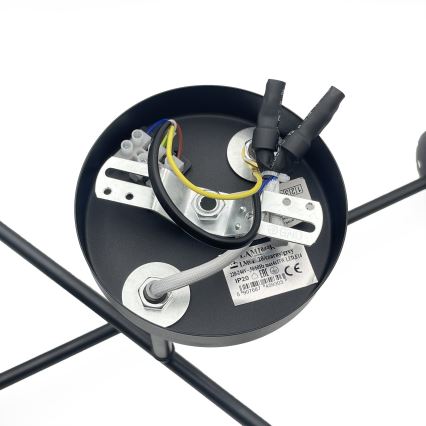 Brilagi - Piestiprināma griestu lustra MALIVA 4xE14/15W/230V melna/caurspīdīga