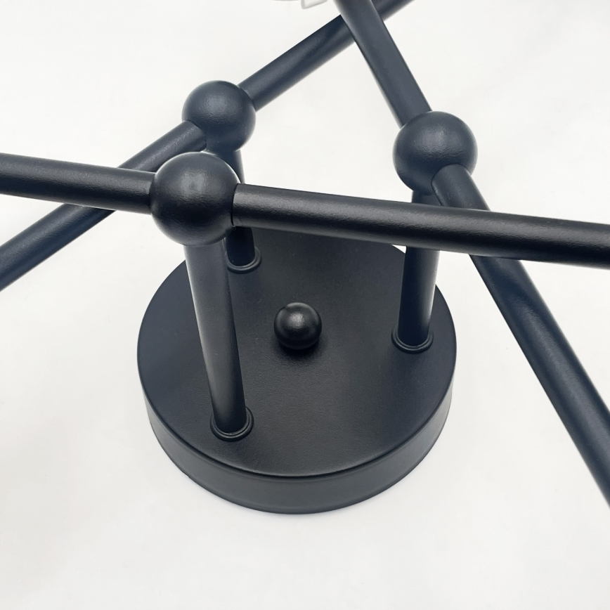 Brilagi - Piestiprināma griestu lustra MALIVA 6xE14/15W/230V, melna/dūmota