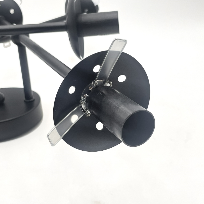 Brilagi - Piestiprināma griestu lustra MALIVA 6xE14/15W/230V, melna/dūmota