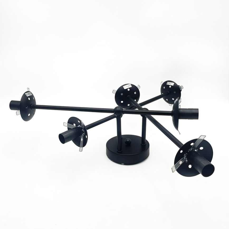 Brilagi - Piestiprināma griestu lustra MALIVA 6xE14/15W/230V, melna/dūmota