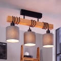 BRILAGI - Piestiprināma griestu lustra NUBILA 3xE27/60W/230V priede/gaiši pelēka
