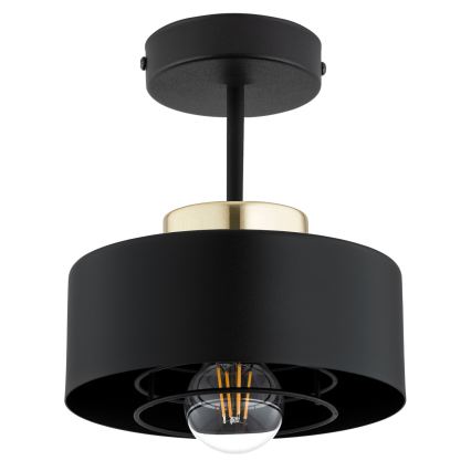 Brilagi - Piestiprināma griestu lustra SPRING 1xE27/60W/230V melna/zelta