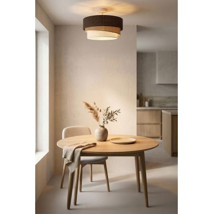 Brilagi - Piestiprināma griestu lustra TRIO 1xE27/60W/230V Ø 40 cm brūna/bēša/balta