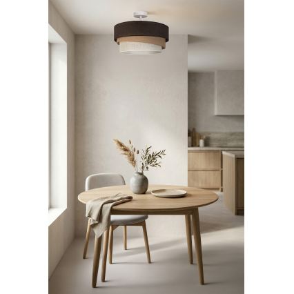 Brilagi - Piestiprināma griestu lustra TRIO 1xE27/60W/230V Ø 40 cm brūna/bēša/balta