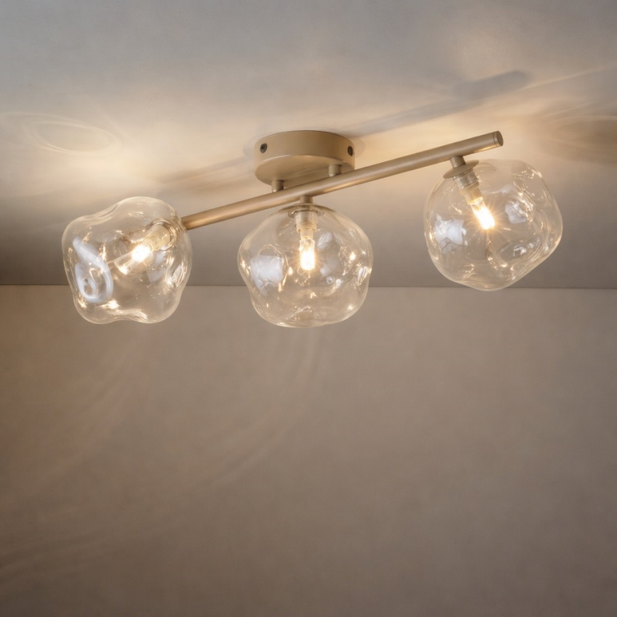 Brilagi - Piestiprināma griestu lustra VULCANO 3xG9/8W/230V bēša/dūmainā bēša