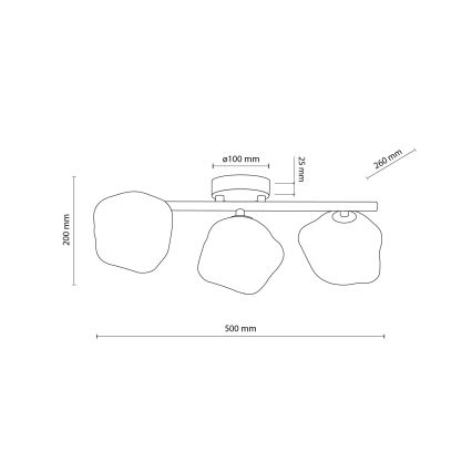 Brilagi - Piestiprināma griestu lustra VULCANO 3xG9/8W/230V bēša/dūmainā bēša