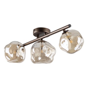 Brilagi - Piestiprināma griestu lustra VULCANO 3xG9/8W/230V brūna/dūmota bēša