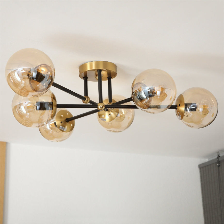 Brilagi - Piestiprināmā lustra MALIVA 6xE14/15W/230V zeltaina