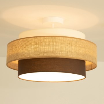 Brilagi - Piestiprināma lustra RESNA 1xE27/60W/230V Ø 40 cm bēša/melna