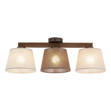 Brilagi - Piestiprināms griestu lustrs LATTE SABIA 3xE27/15W/230V priede/maisījums