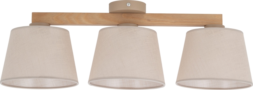 Brilagi - Piestiprināms griestu lustrs LATTE SABIA 3xE27/60W/230V priede/bēša