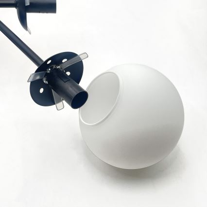 Brilagi - Piestiprināms griestu lustrs MALIVA 6xE14/15W/230V melns/balts