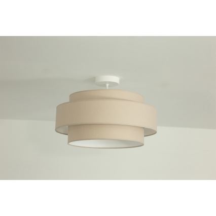 Brilagi - Piestiprināms griestu lustrs RESNA 1xE27/60W/230V Ø 40 cm bēšs
