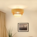 BRILAGI - Piestiprināms lustra CEDAR LUNETA 1xE27/15W/230V diametrs 45 cm, ratiņš/brūns/krēmkrāsas