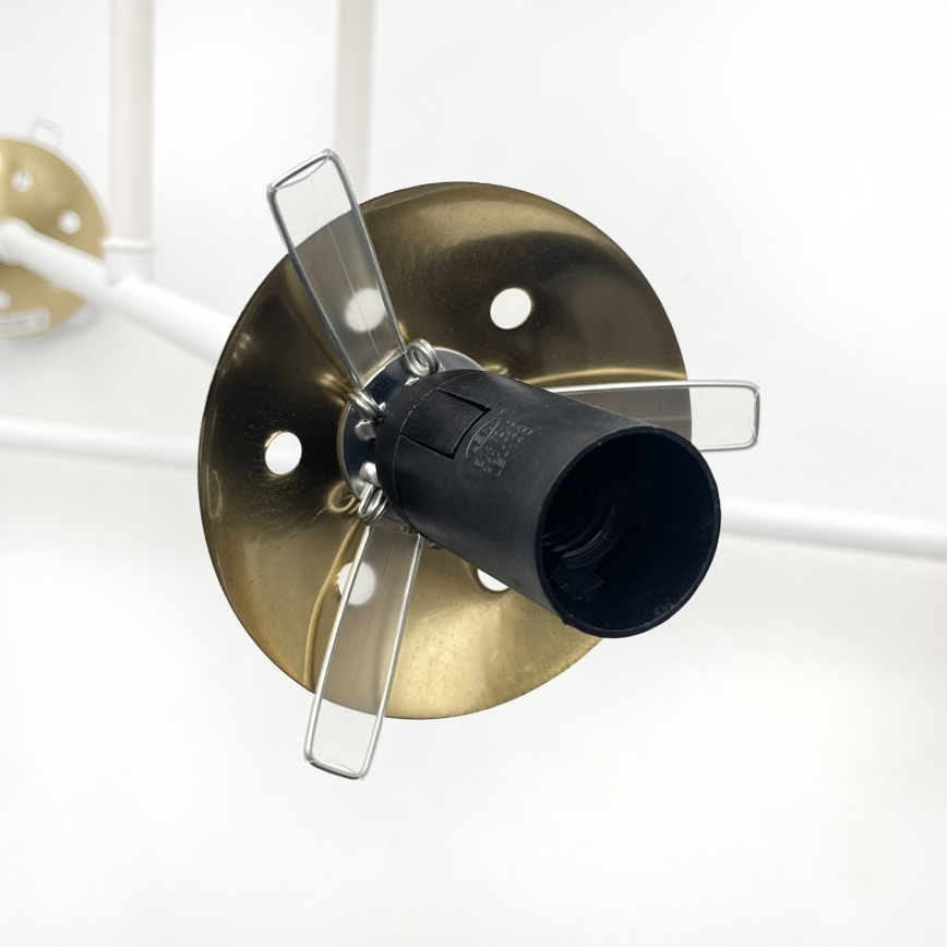 Brilagi - Piestiprināms lustrs MALIVA 4xE14/15W/230V zelta/balta