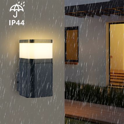 Brilagi - Āra sienas lampa ar SCHUKO kontaktligzdu PILLAR 1xG9/11W/230V IP44 antracīts