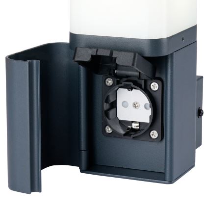Brilagi - Āra sienas lampa ar SCHUKO kontaktligzdu PILLAR 1xG9/11W/230V IP44 antracīts