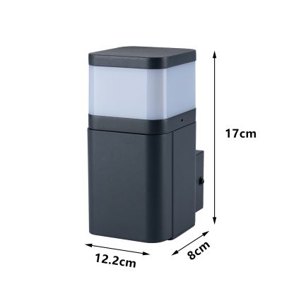 Brilagi - Āra sienas lampa ar SCHUKO kontaktligzdu PILLAR 1xG9/11W/230V IP44 antracīts