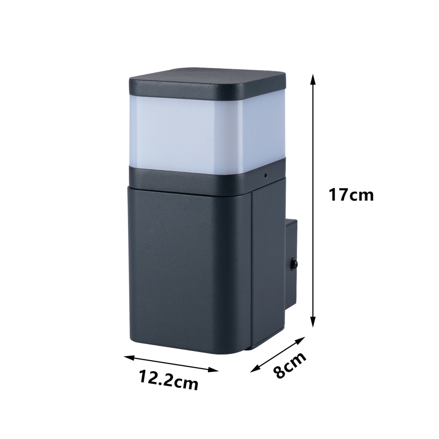 Brilagi - Āra sienas lampa ar SCHUKO kontaktligzdu PILLAR 1xG9/11W/230V IP44 antracīts