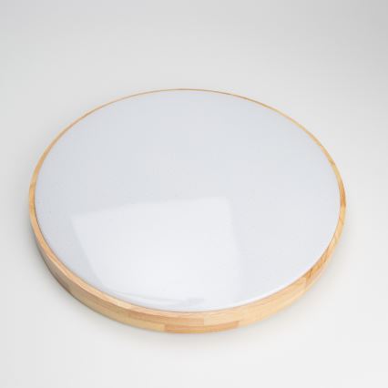 Brilagi - LED aptumšojams griestu gaismeklis PINE LED/60W/230V, koka, diametrs 52 cm, 3000-6500K + tālvadības pults