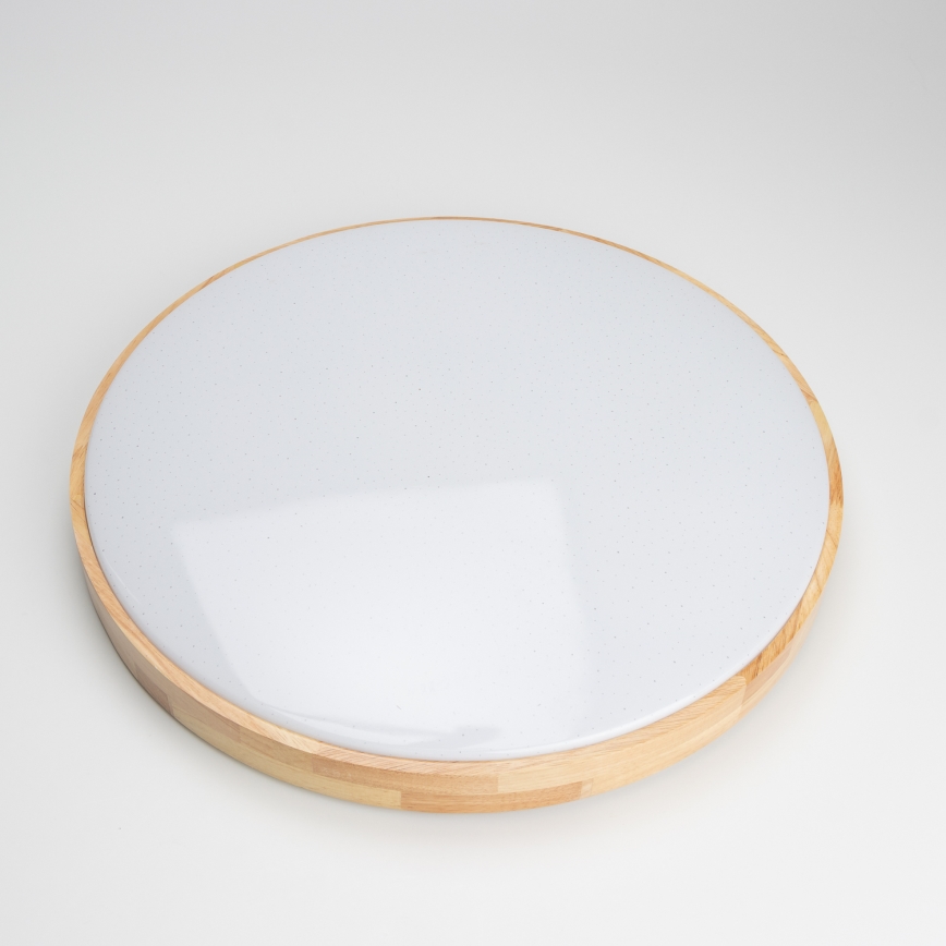 Brilagi - LED aptumšojams griestu gaismeklis PINE LED/60W/230V, koka, diametrs 52 cm, 3000-6500K + tālvadības pults