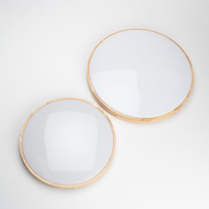 Brilagi - LED aptumšojams griestu gaismeklis PINE LED/60W/230V, koka, diametrs 52 cm, 3000-6500K + tālvadības pults