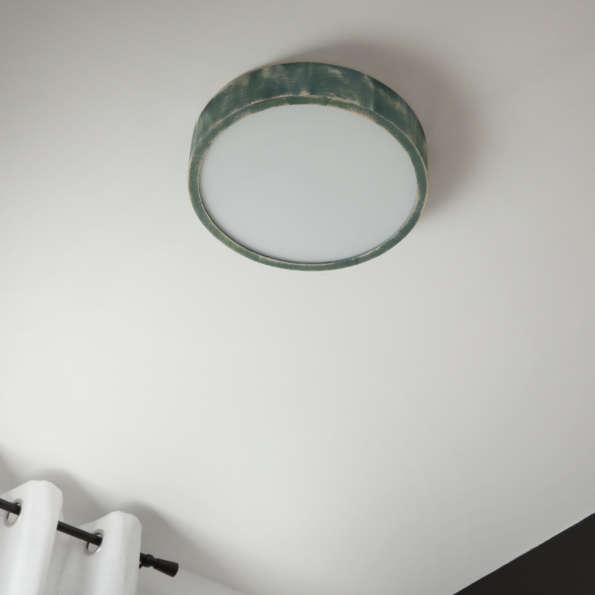 Brilagi - PINO griestu lampa 2xE27/15W/230V priede/zaļa Ø 37,5 cm